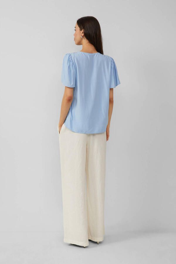 Q S designed by Blouse met korte mouwen met v-halslijn en van viscose - Foto 3