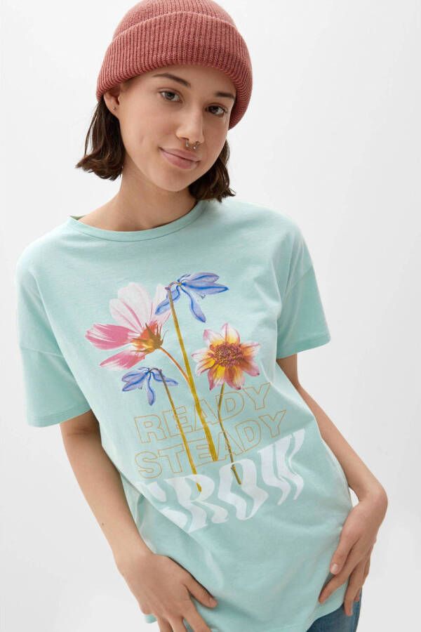 QS by s.Oliver T-shirt met statementprint model 'Ready Steady'
