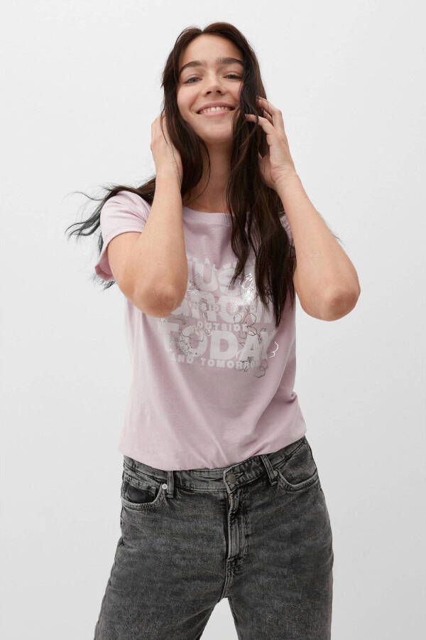 QS by s.Oliver T-shirt met statementprint model 'Just Grow'