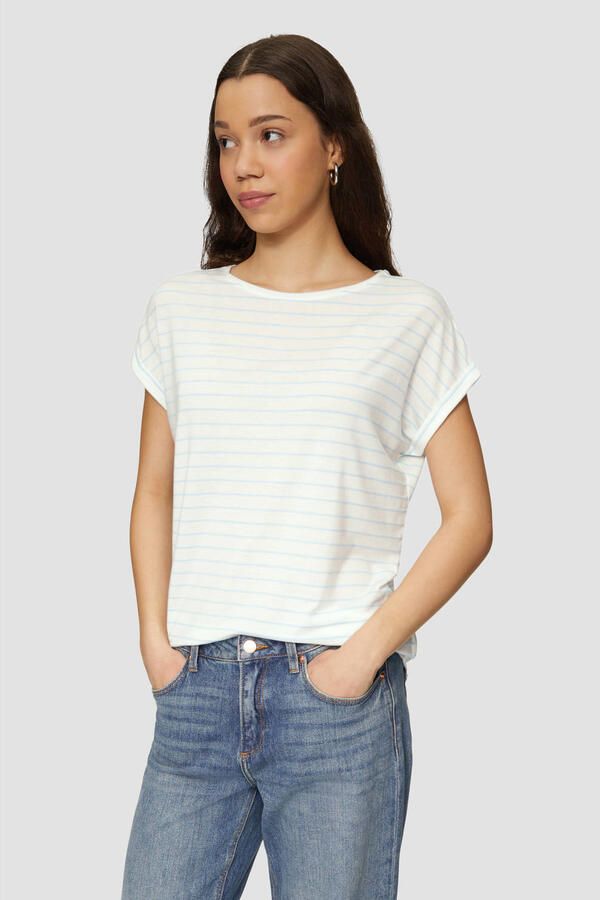 Q S designed by Shirt met korte mouwen met mouwomslagen - Foto 3