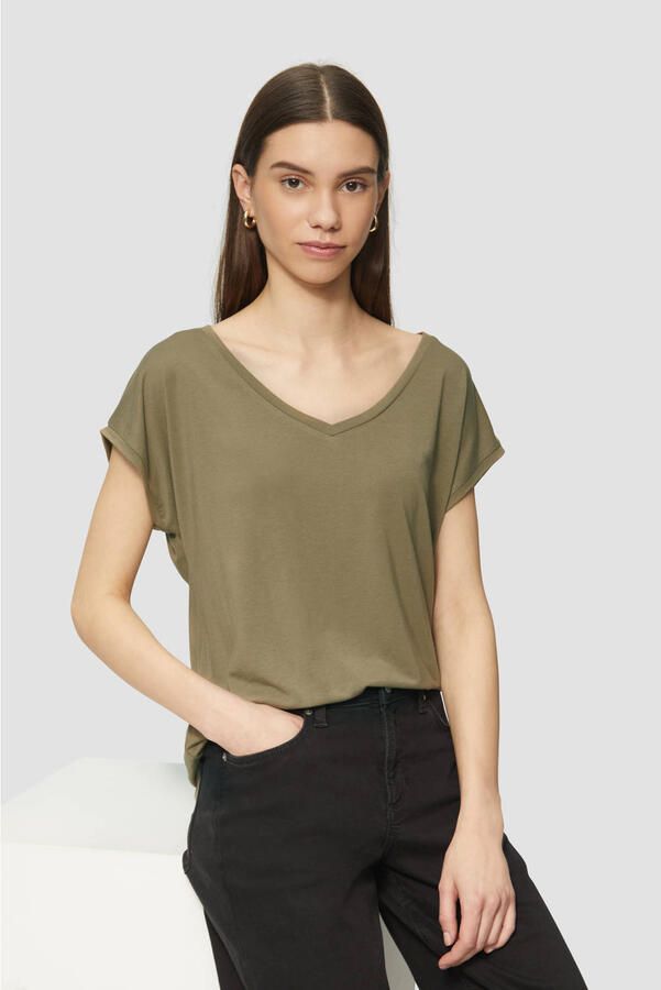 Q S designed by T-shirt met v-hals - Foto 2