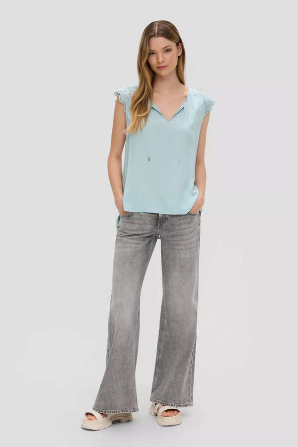 QS Blouseshirt met strikdetail