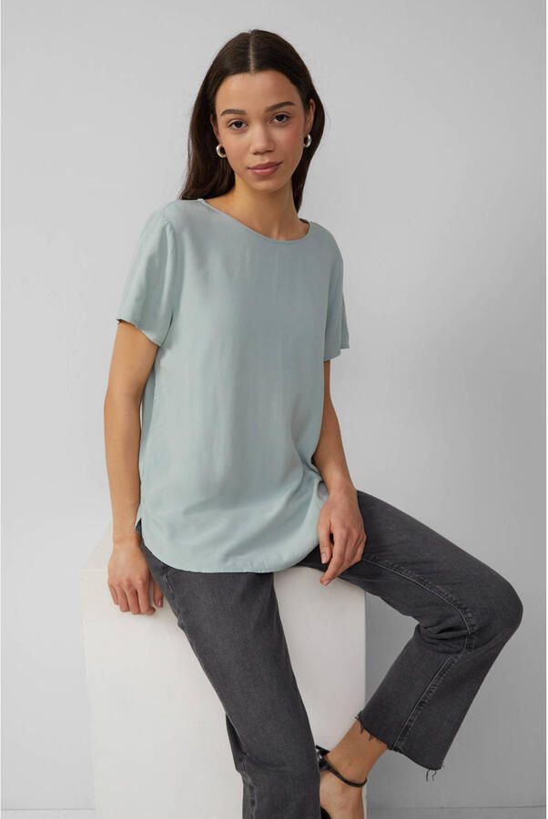 Q S designed by Blouse met korte mouwen