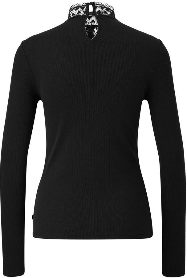 Q S designed by Shirt met lange mouwen met inzet bovenaan - Foto 2