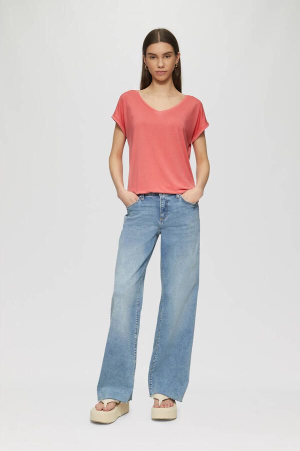 Q S designed by T-shirt met v-hals - Foto 2