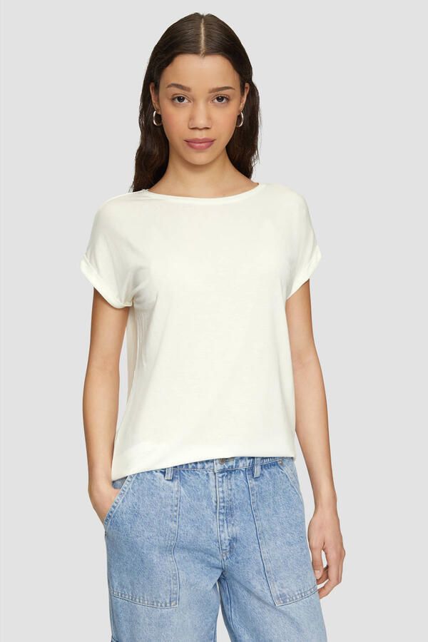 Q S designed by Shirt met korte mouwen met mouwomslagen - Foto 3