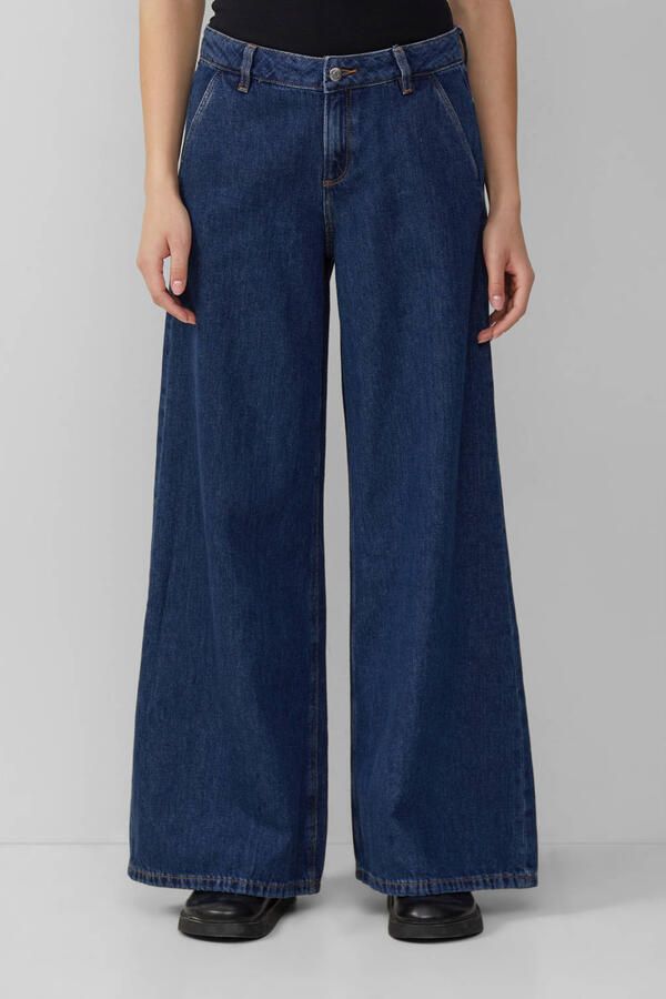 Q S by s.Oliver wide leg jeans dark blue denim - Foto 3
