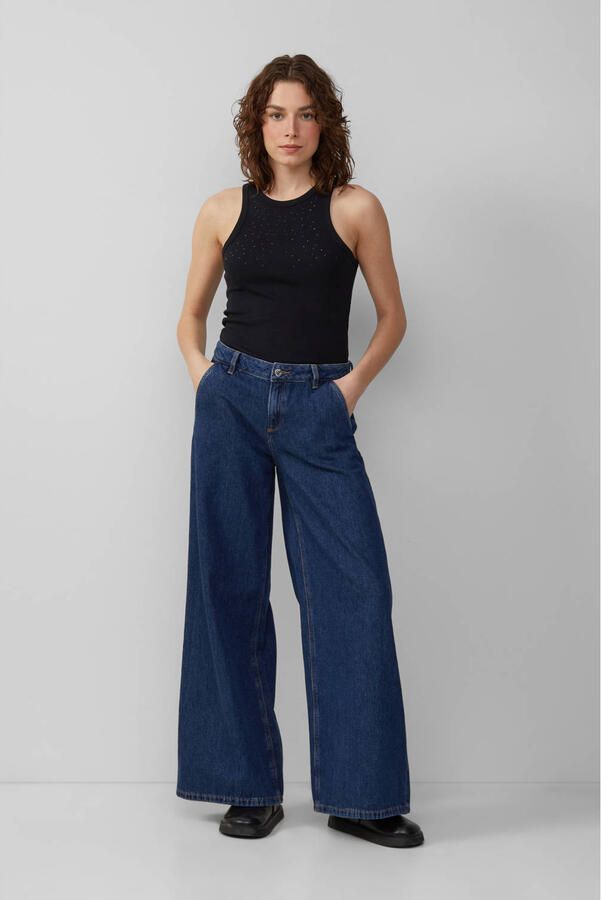 Q S by s.Oliver wide leg jeans dark blue denim - Foto 2