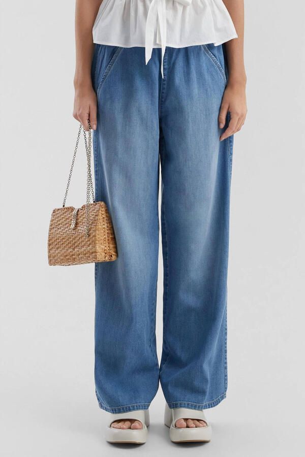 Q S designed by Wijde jeans met elastische band en rijgkoord - Foto 2