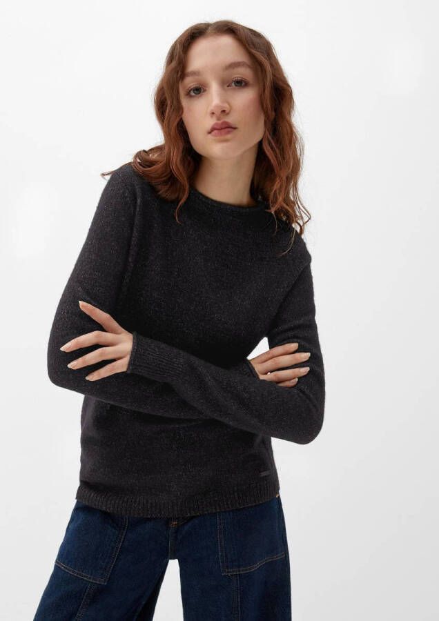 QS by s.Oliver Gebreide pullover met ronde hals