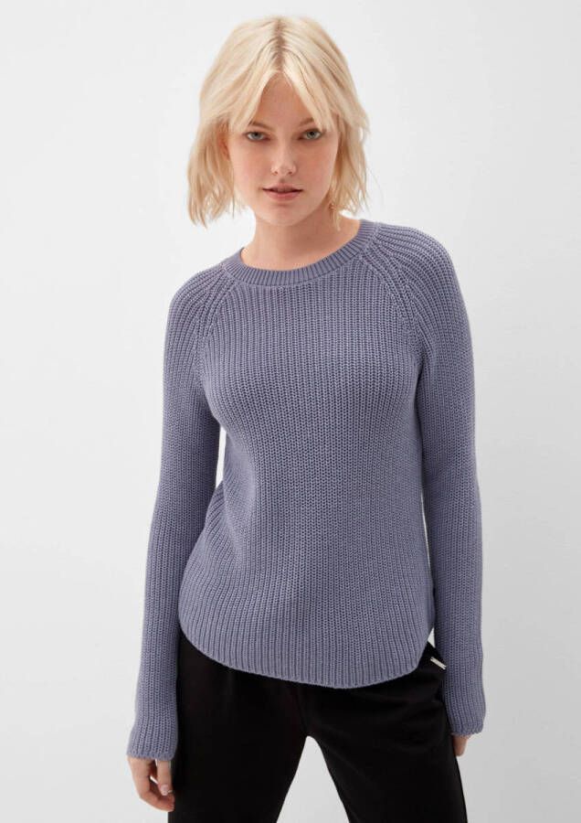 Q S designed by Gebreide pullover met structuurmotief model 'Derb'
