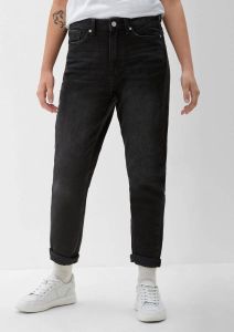 Q S designed by high waist mom jeans black denim