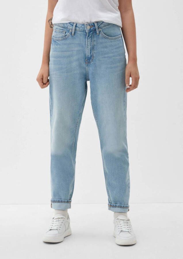 Q S by s.Oliver high waist mom jeans blauw