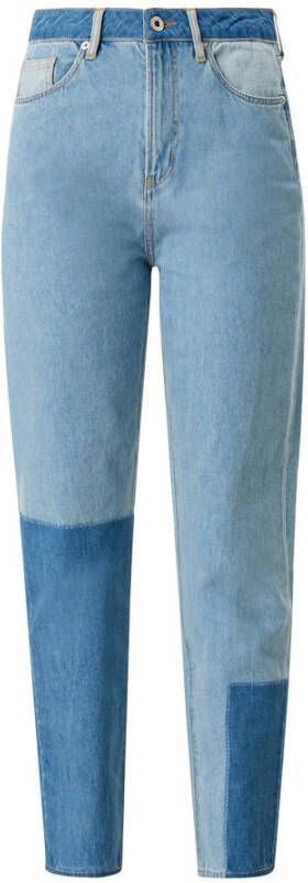 Q S designed by high waist straight fit jeans light denim