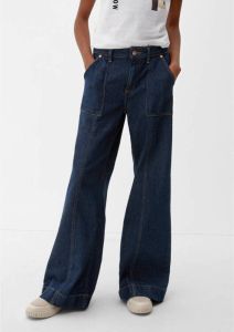 Q S designed by high waist wide leg jeans dark denim