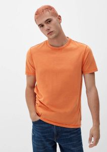 Q S designed by regular fit T-shirt oranje