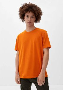 Q S designed by regular fit T-shirt oranje