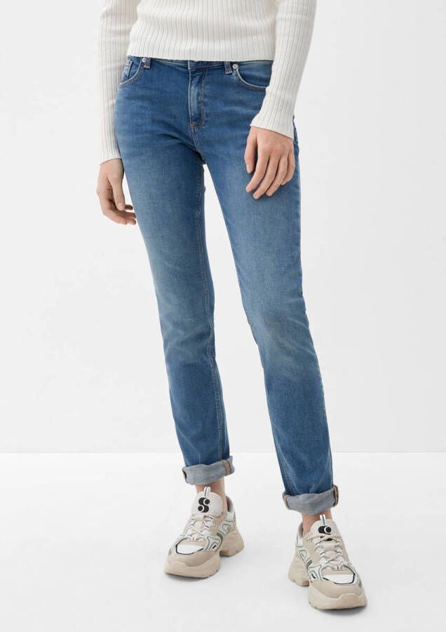 Q S designed by slim fit jeans Catie blauw