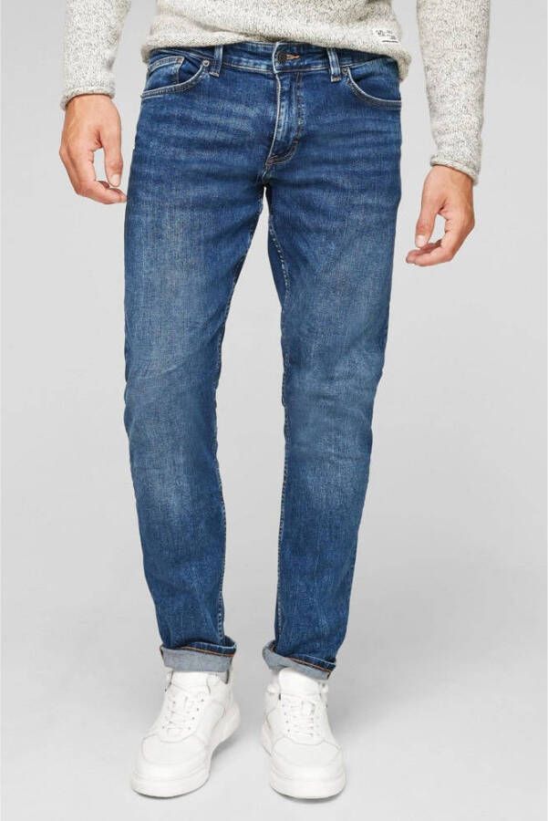 Q S designed by 5 pocketsjeans met lichte used effecten