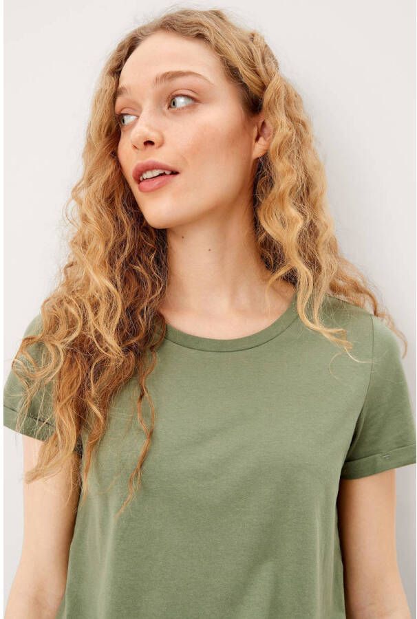 QS by s.Oliver T-shirt met labeldetail model 'Basic'