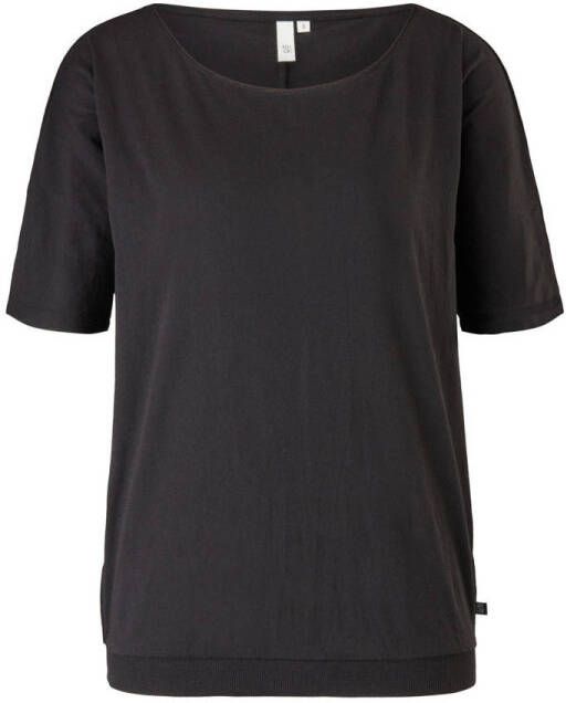 Q S designed by Shirt met ronde hals met een deelnaad op de rug