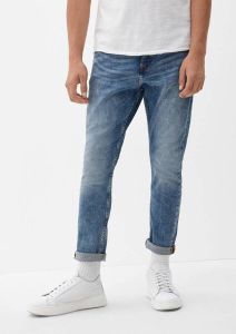 Q S designed by Tapered fit jeans met labelpatch