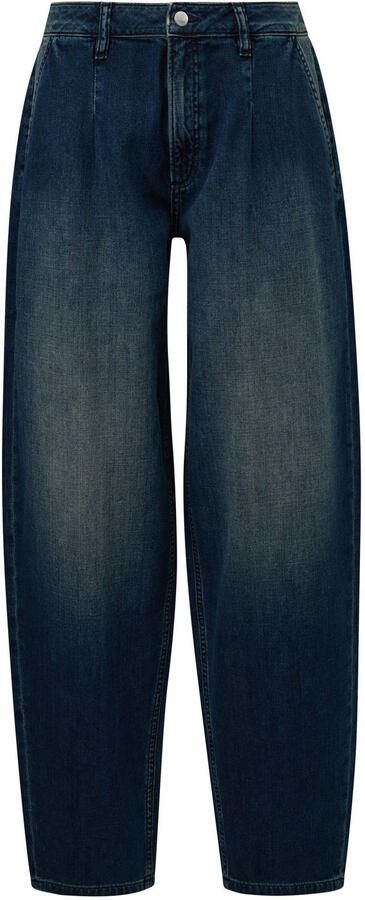 QS barrel jeans donkerblauw - Foto 3