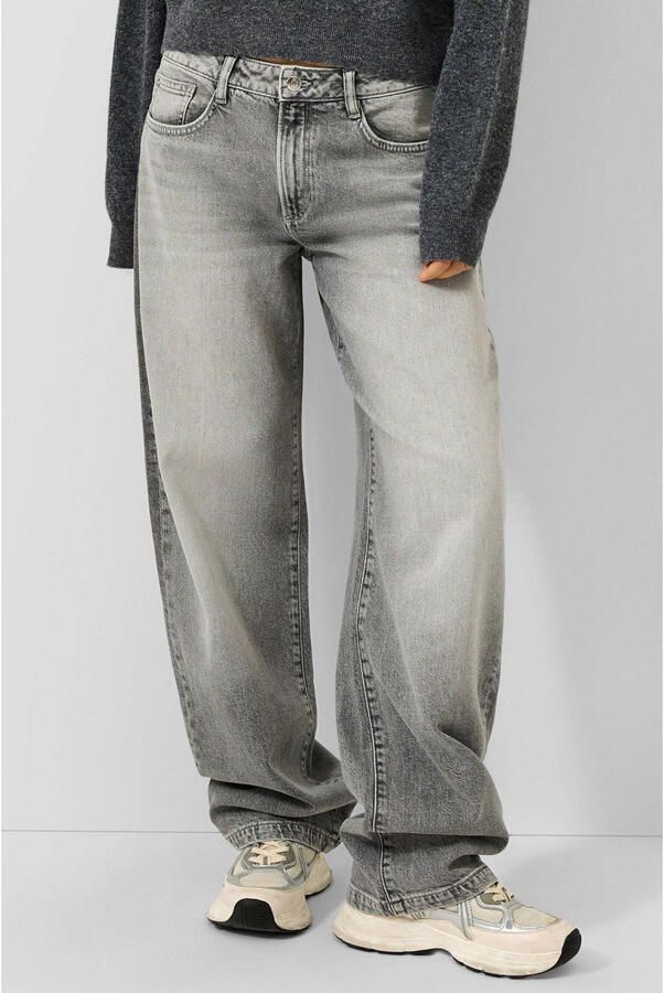 QS barrel jeans grijs
