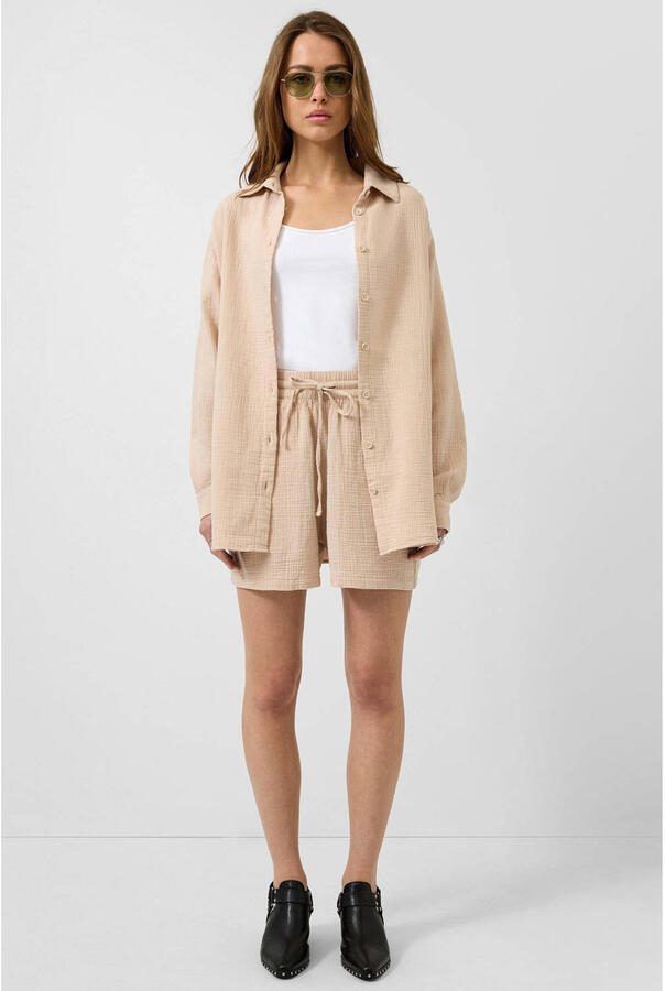 QS blouse beige met textuur - Foto 2