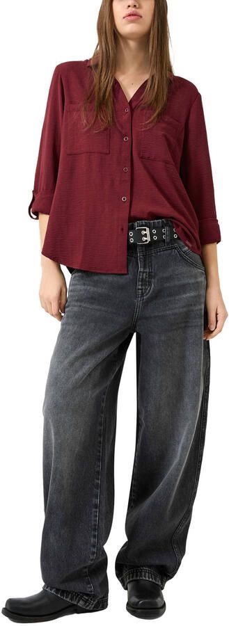 QS blouse donkerrood - Foto 2