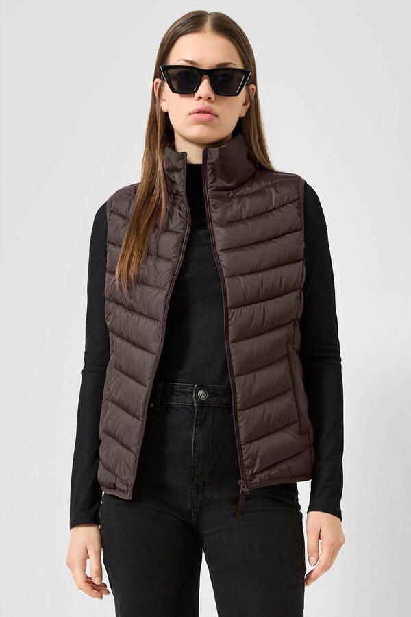 QS bodywarmer donkerbruin