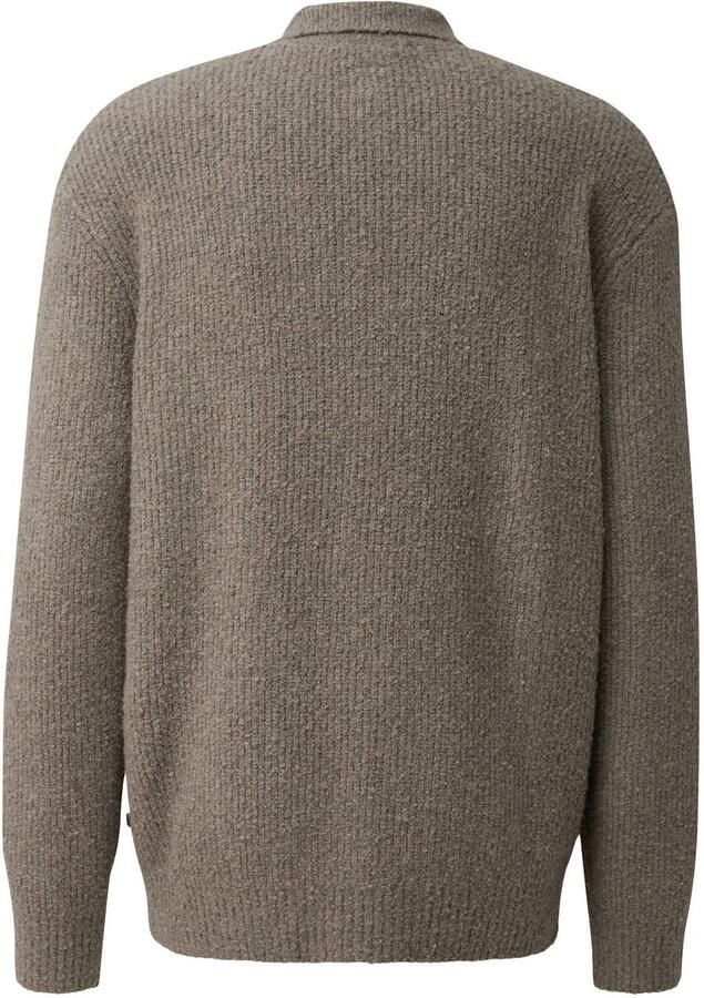 QS bouclé relaxed fit gebreide trui lichtbruin - Foto 2
