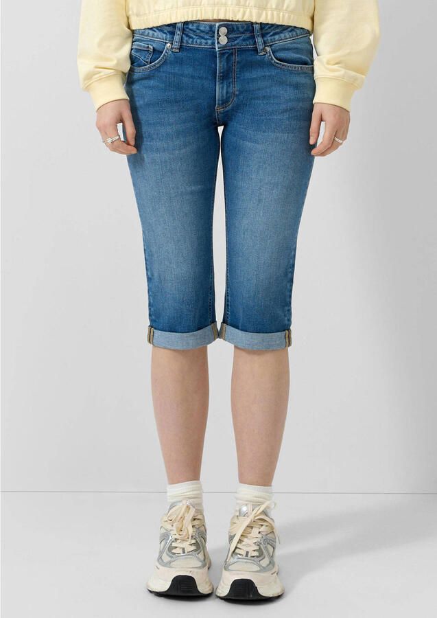 QS capri jeans medium blue denim