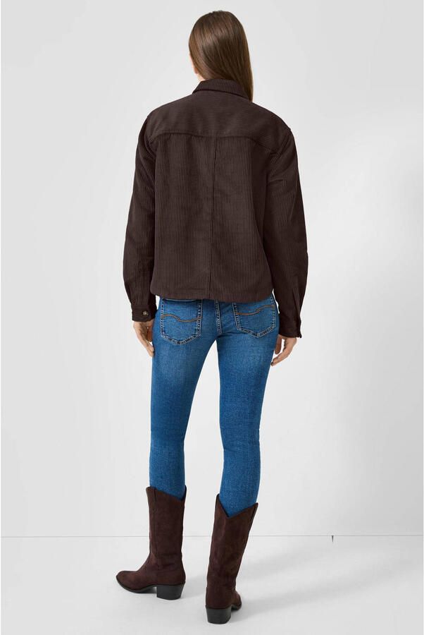 QS corduroy blouse donkerbruin - Foto 2