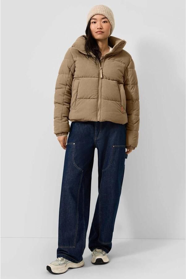 QS corduroy pufferjas beige - Foto 3