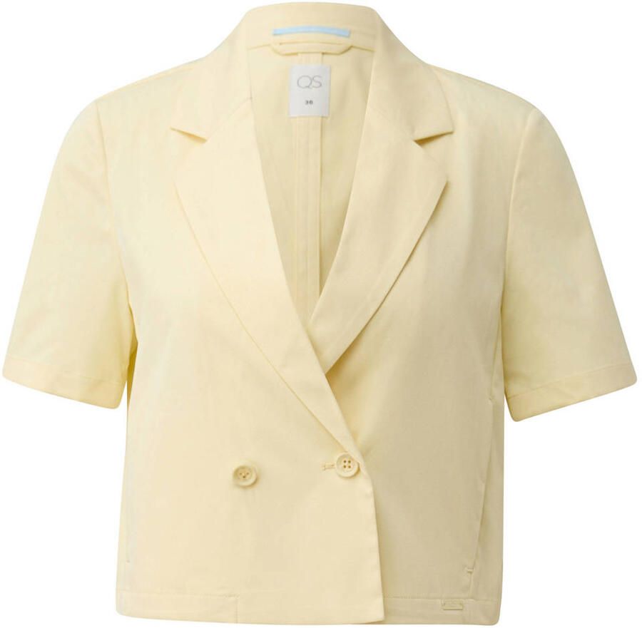 QS cropped blazer lichtgeel - Foto 2
