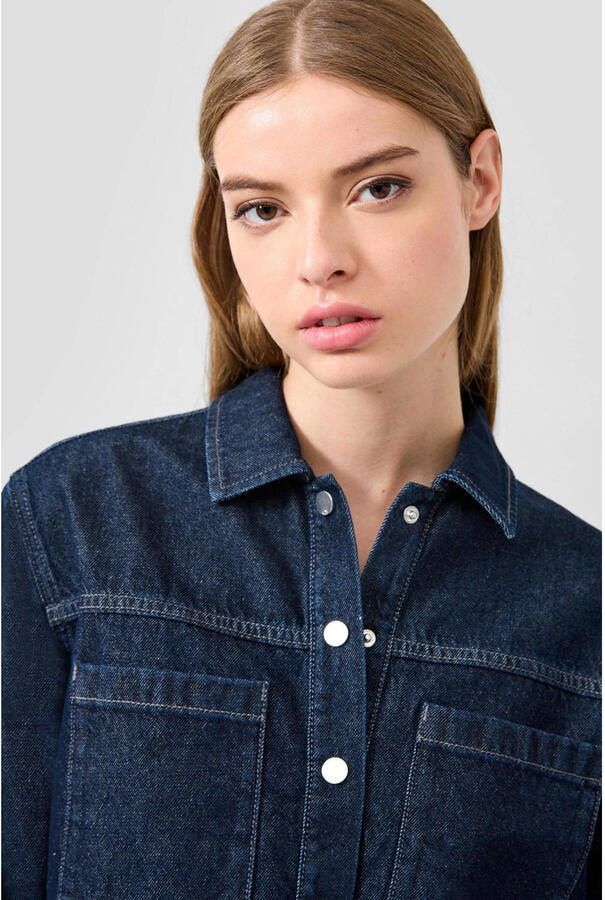 QS denim blouse dark blue denim - Foto 3