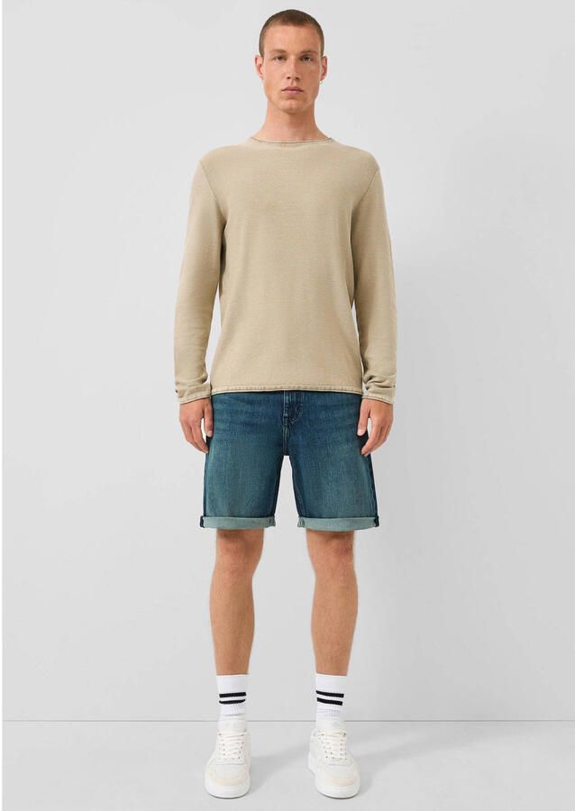 QS denim regular short donkerblauw - Foto 3