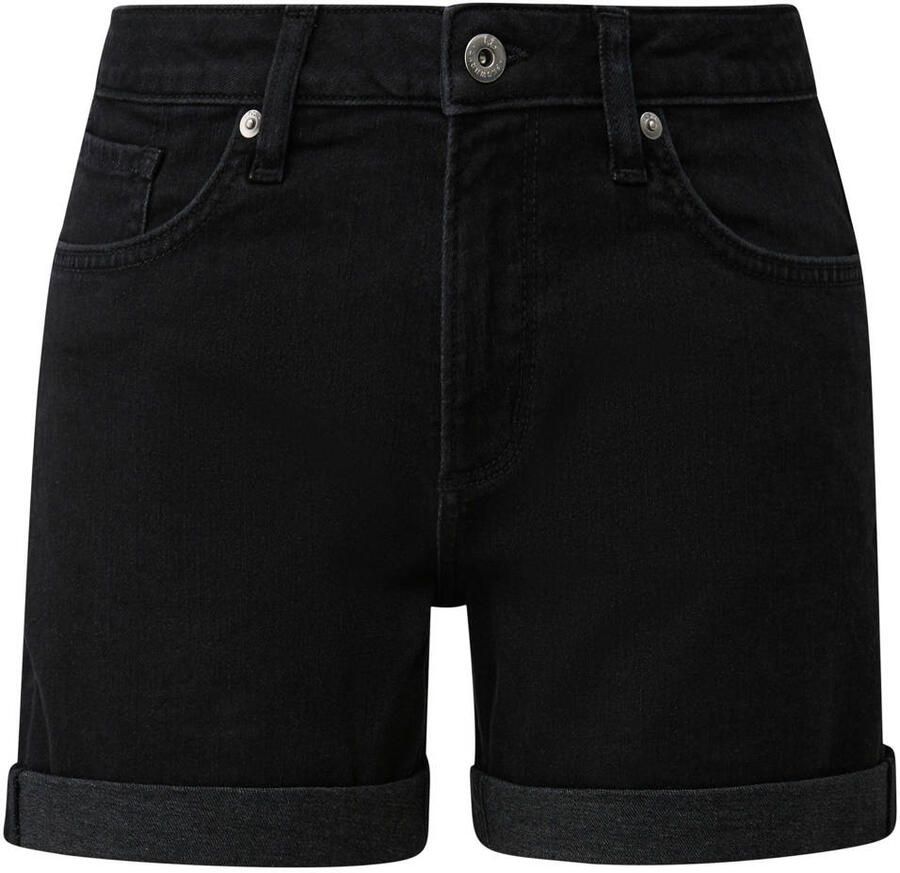 QS denim slim regular waist short zwart - Foto 2