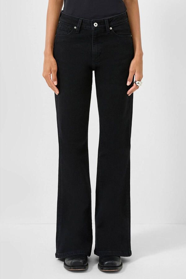 QS flared jeans black denim