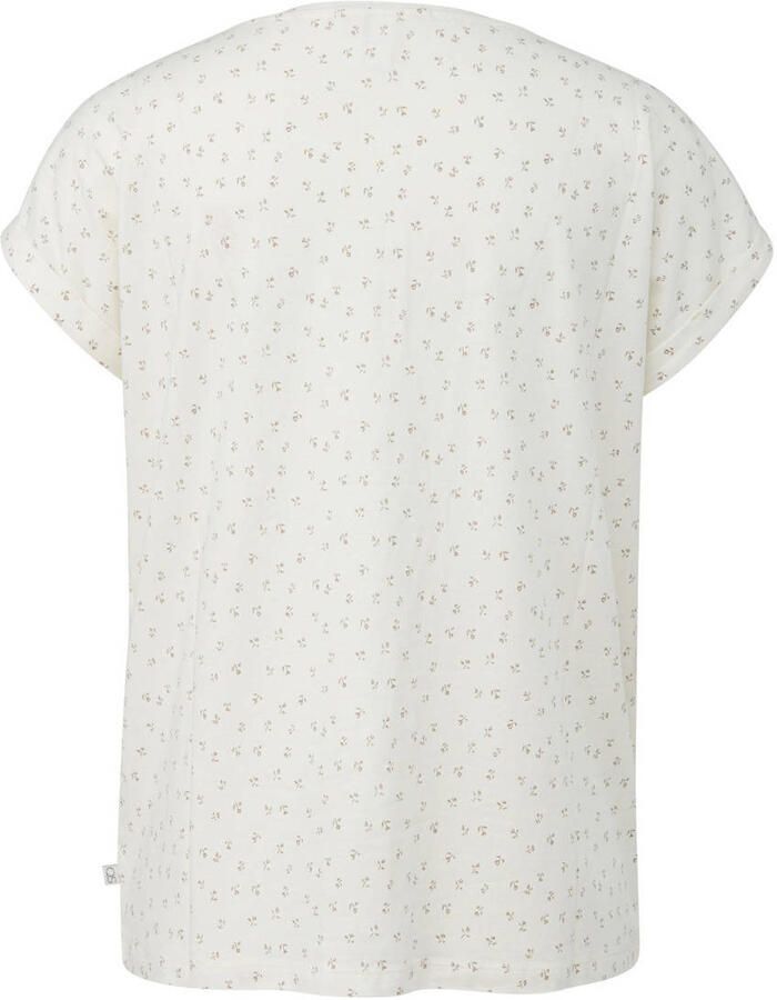 QS gebloemde T-shirt ecru - Foto 2