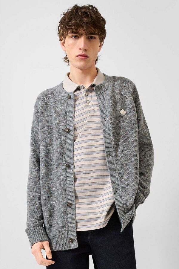 QS gebreid vest antraciet