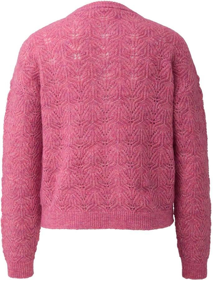 QS gebreid vest met wol roze - Foto 2