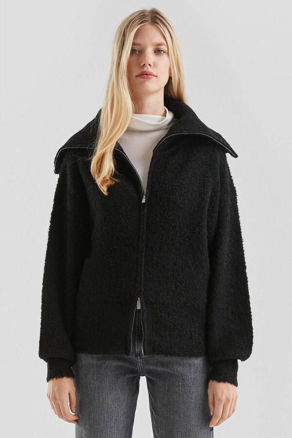 QS gebreid vest zwart