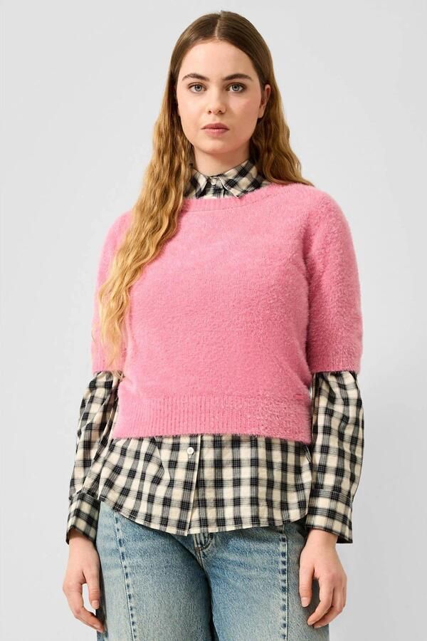 QS gebreide trui roze