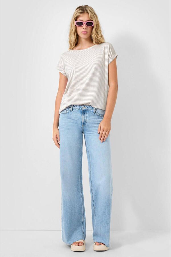 QS gestreepte T-shirt grijs - Foto 3