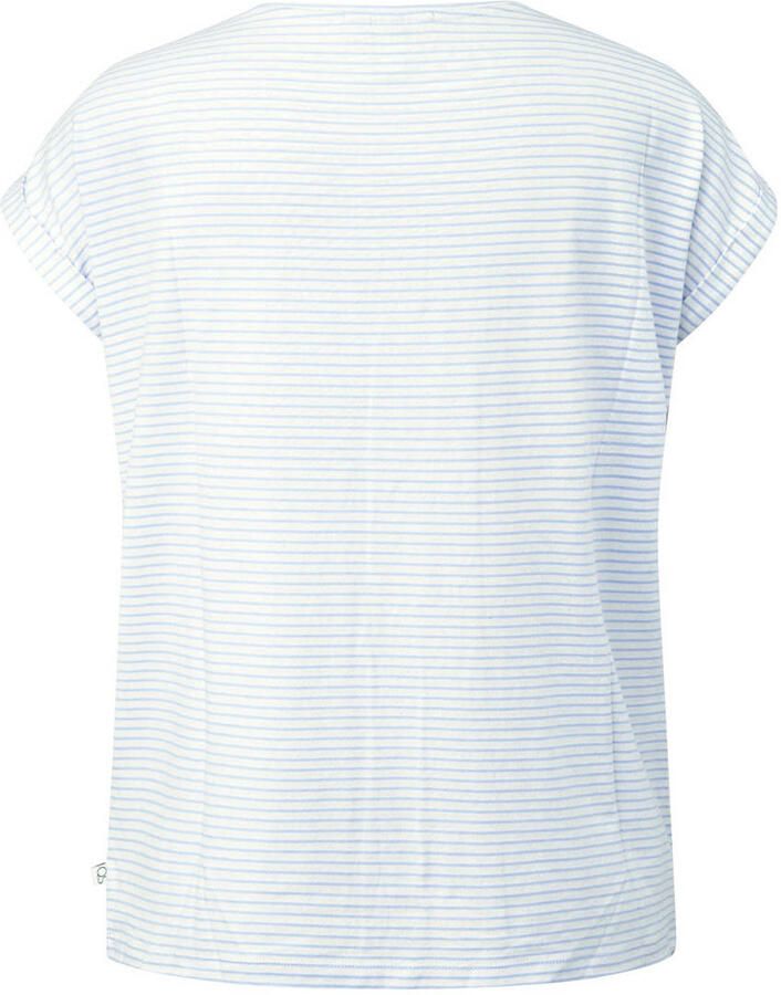 QS gestreepte T-shirt lichtblauw - Foto 2
