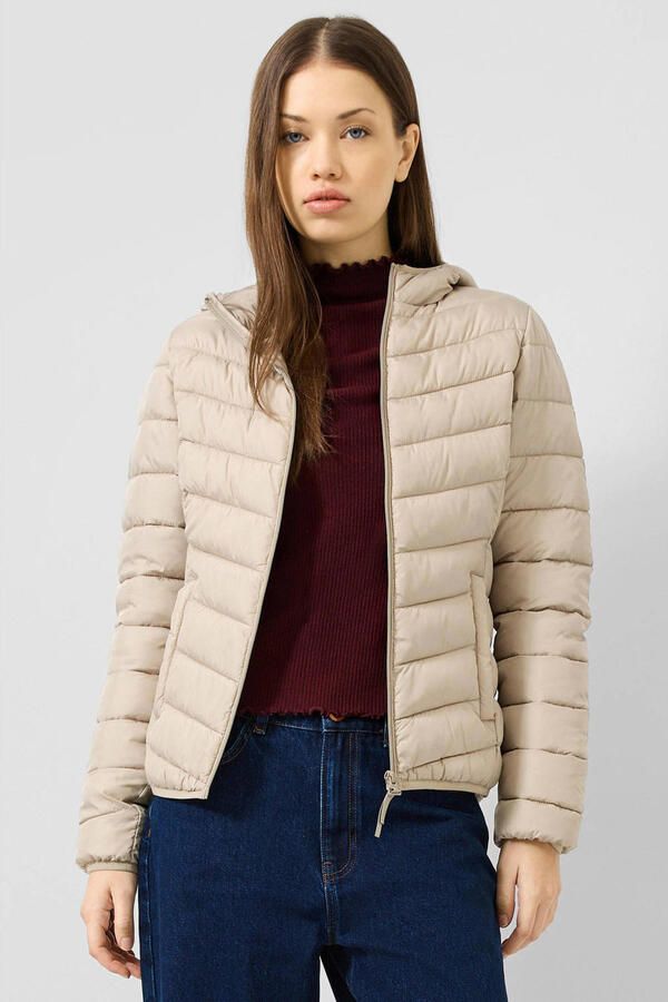 QS gewatteerde jas beige