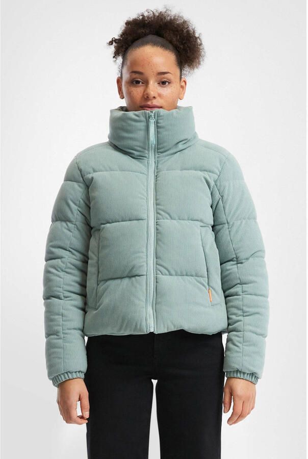 QS gewatteerde jas turquoise