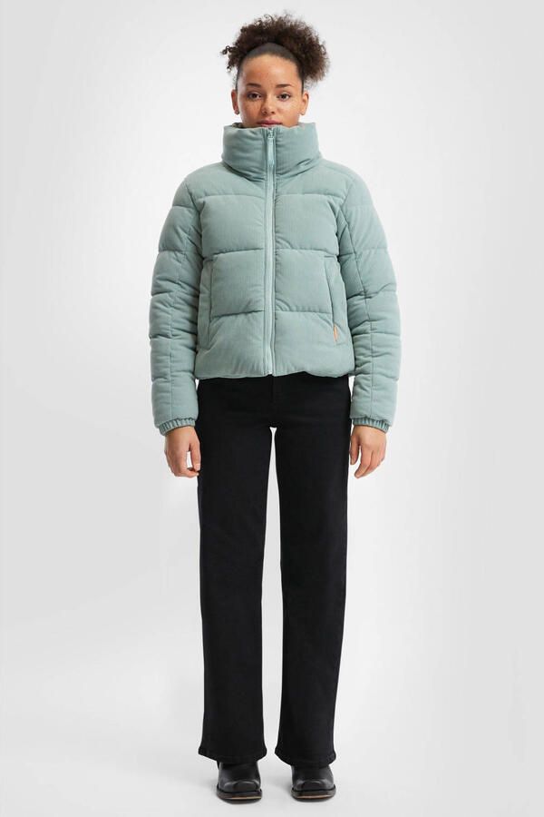 QS gewatteerde jas turquoise - Foto 3